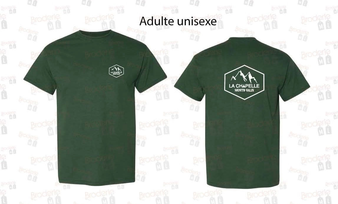 T-shirt Cotton vert logo blanc