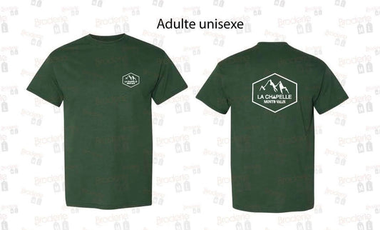 T-shirt Cotton vert logo blanc