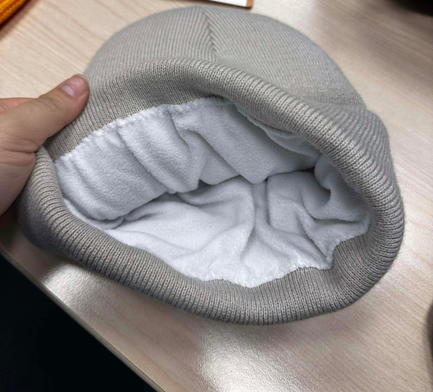 Tuque beige doublé