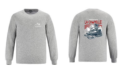 Chandail long cotton gris squellette